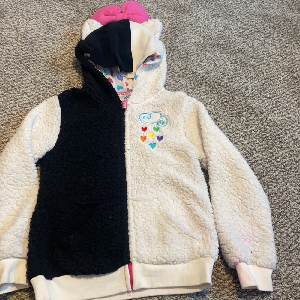 Gently loved My Little Pony fleece zip up hoodie